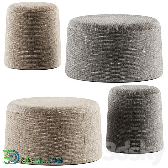 FUNGO Upholstered Pouf by Grado Design Pouf 3D Models