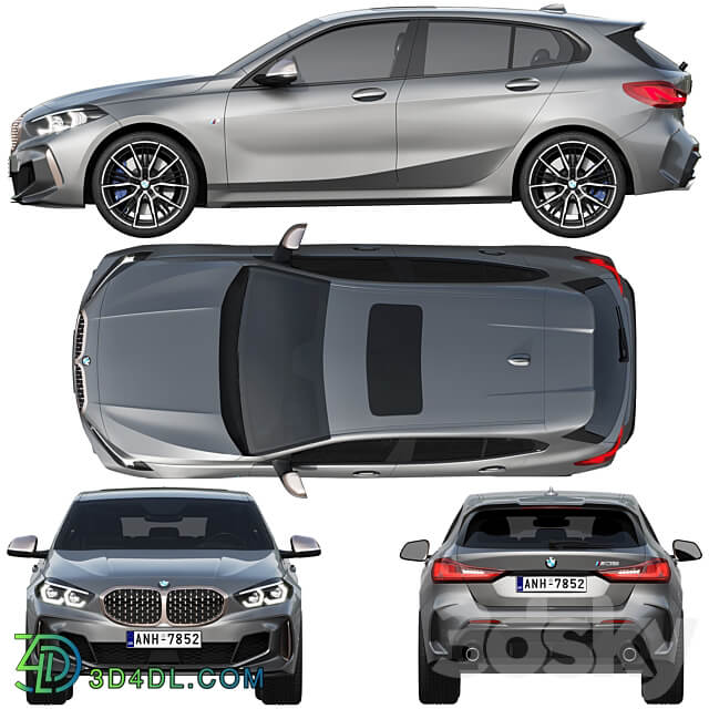 BMW M135i 2022 3D Models