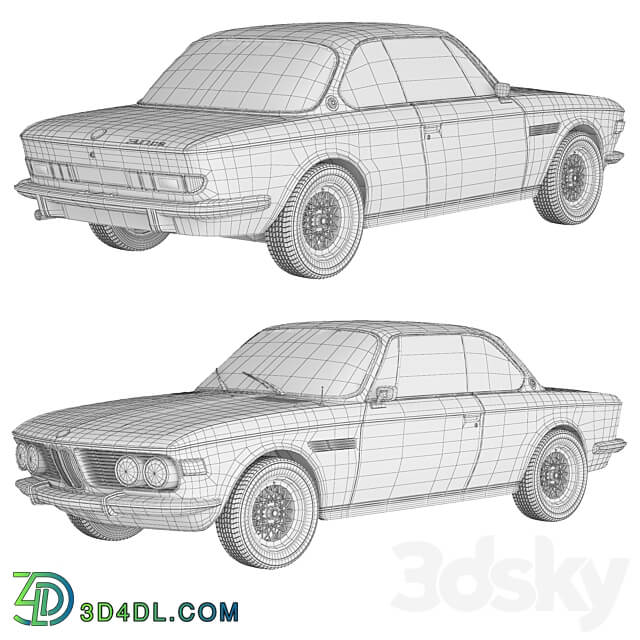 BMW E9 1968 3D Models