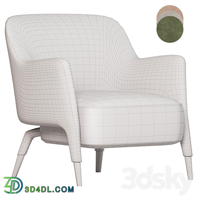 Armchair in Linen Molteni 3D Models
