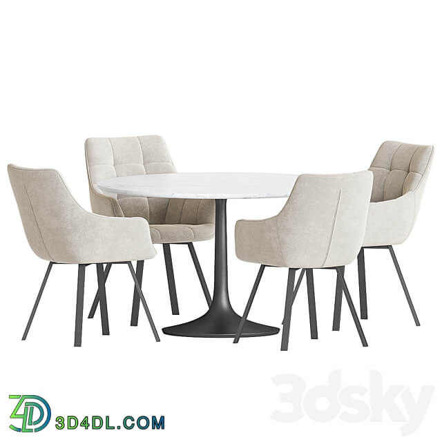 Dining Set 193 Table Chair 3D Models