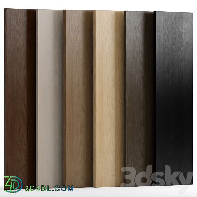 Oak wood 2 with 6 colors 3D Models