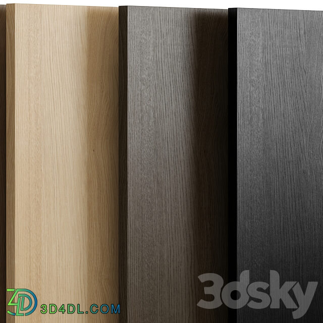 Oak wood 2 with 6 colors 3D Models