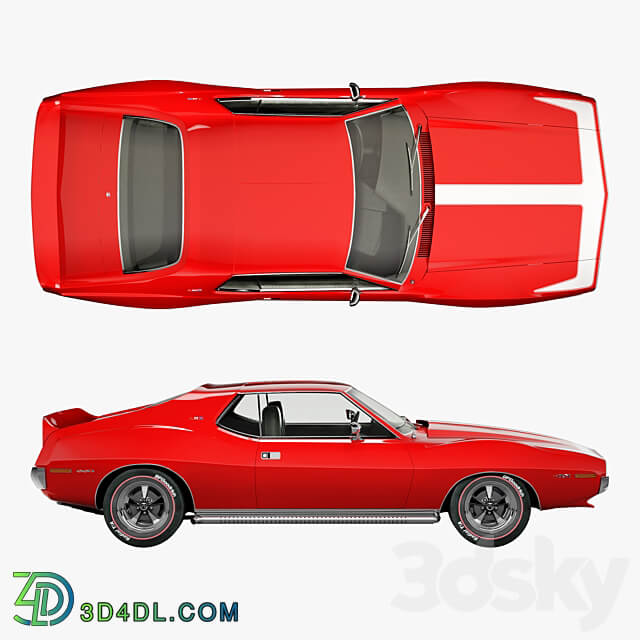 AMC AMX SST 1973 3D Models