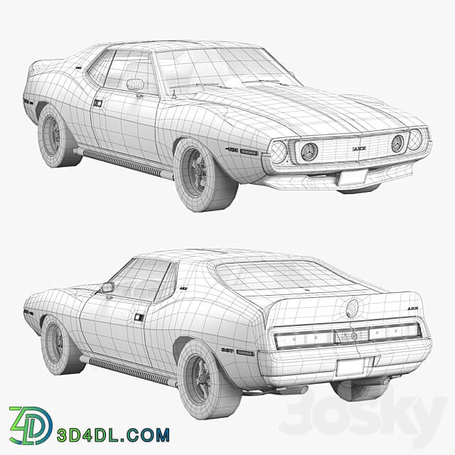 AMC AMX SST 1973 3D Models