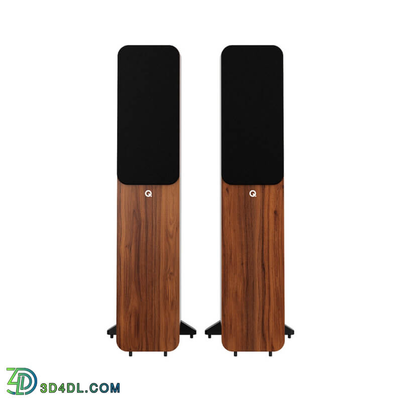 Dimensiva 3050i Walnut Floor Standing Speakers by Q Acoustics