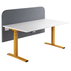 Dimensiva CL Series Office Desk with Paravento Screen by Ophelis 