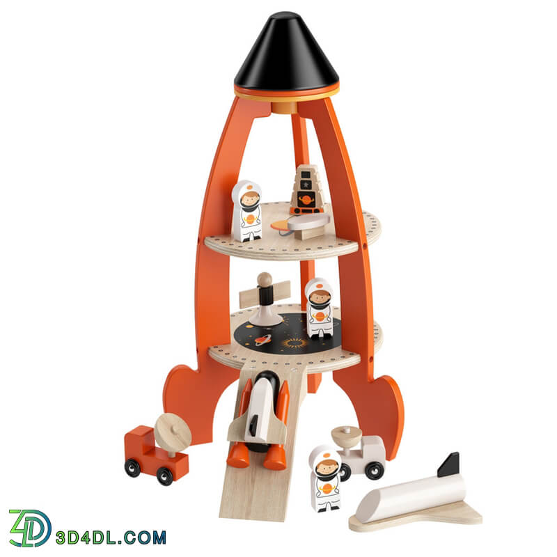 Dimensiva Cosmic Rocket Set Toy by Tender Leaf Toys