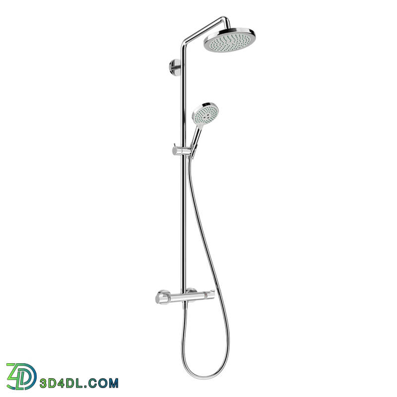 Dimensiva Croma Showerpipe 220 Thermostat By Hansgrohe
