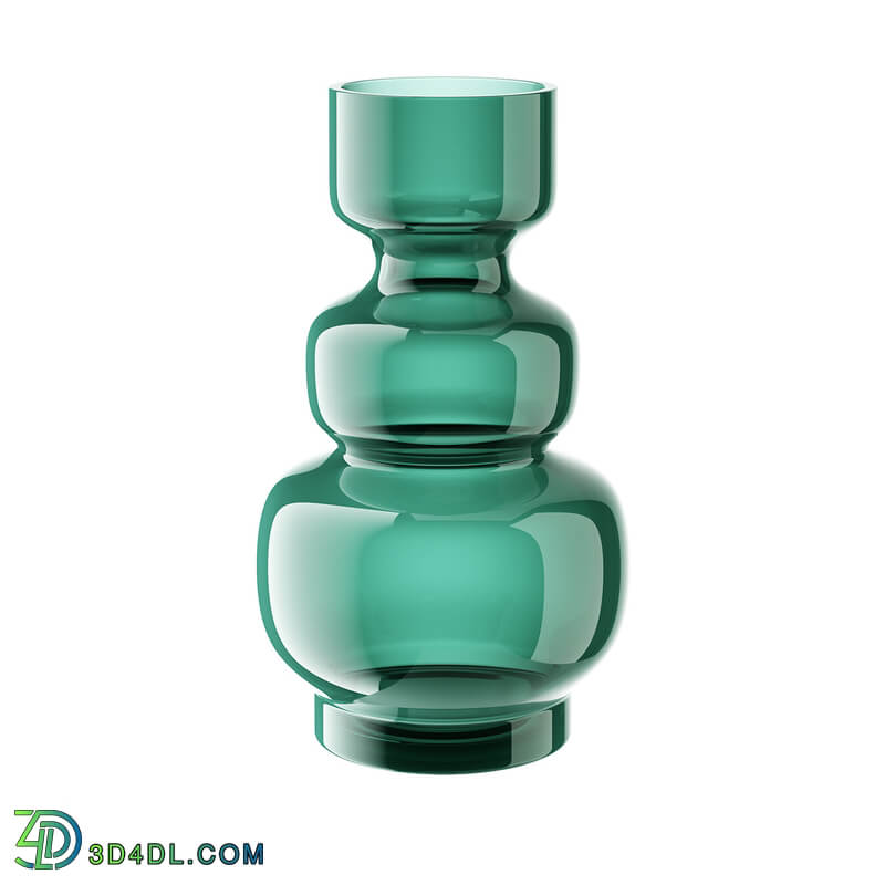 Dimensiva Glass Vase Green Wave by Bloomingville