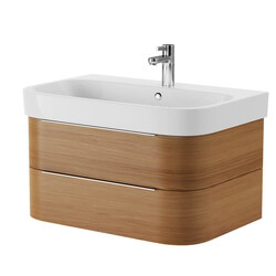 Dimensiva Happy D 2 H2636 Vanity Unit Wall mounted Washbasin by Duravit 3d 