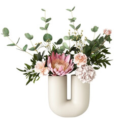 Dimensiva Kink Vase with Flowers by Muuto 