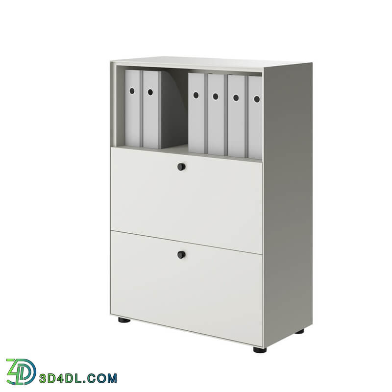 Dimensiva Link Vitrine Storage Open with Drawer 75 and 112 by Piure