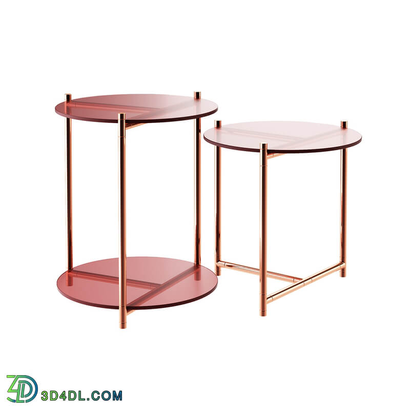 Dimensiva Long Playing Glass Side Table by Eponimo