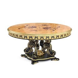 ModeneseGastone 13143 Round Table with Inlay 