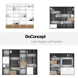BoConcept Copenhagen wall system set 1 3D Models 