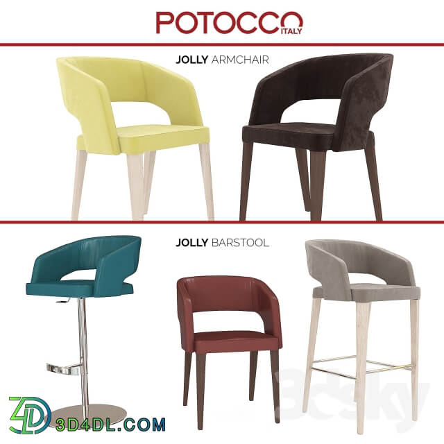 Bar chair Potocco Jolly