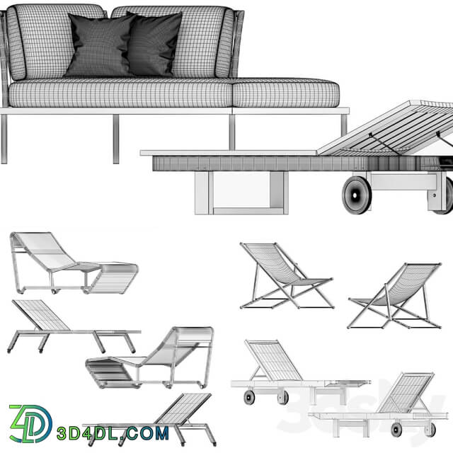 Collection of sun loungers ATMOSPHERA Other 3D Models