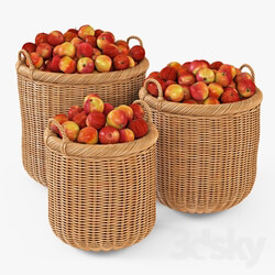 Other kitchen accessories Basket with apples 007 Natural color 