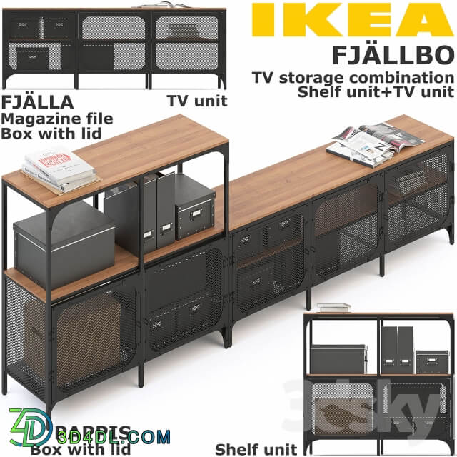 Sideboard Chest of drawer FJALLBO FIELLBO TV STORAGE COMBINATION