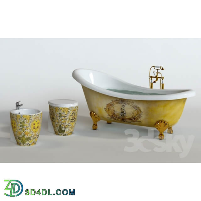 Bidet toilet and bath Treesse Epoca Impero 3D Models