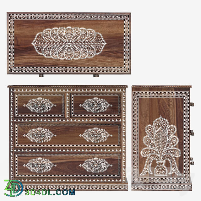 Sideboard Chest of drawer Noor Bone Inlay Chest