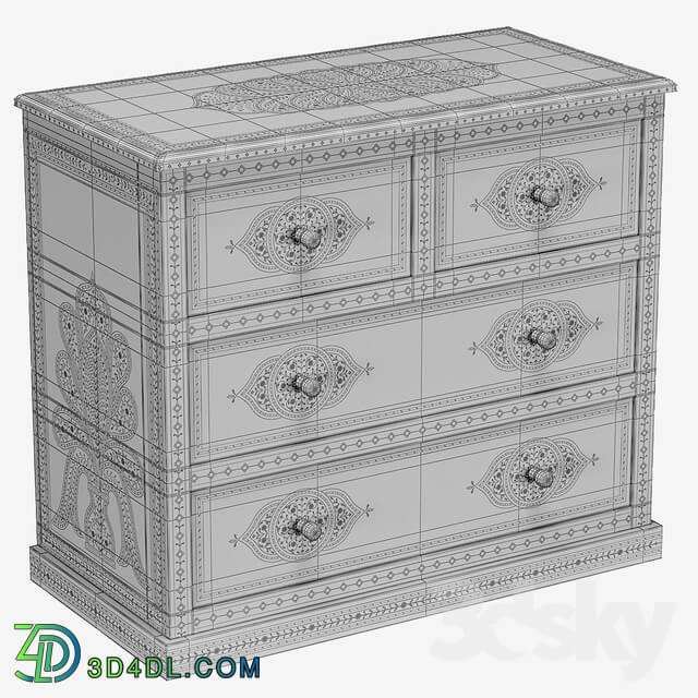 Sideboard Chest of drawer Noor Bone Inlay Chest