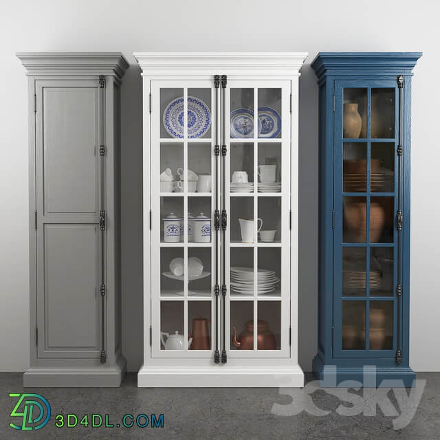 Wardrobe Display cabinets French Casement 2 Door Cabinet