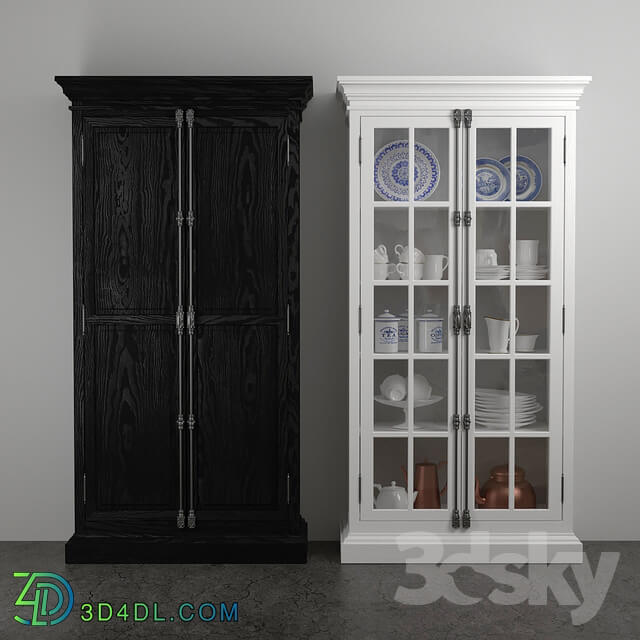 Wardrobe Display cabinets French Casement 2 Door Cabinet