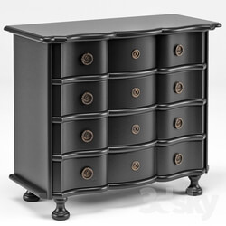 Sideboard Chest of drawer Black Bowfront Chest 