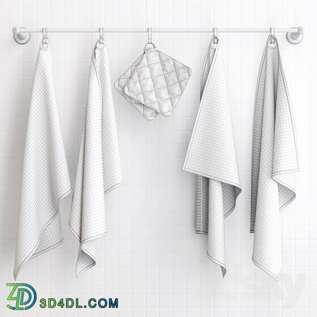 Zara Grey Towels on Hooks