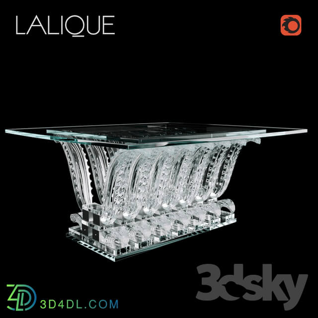 Lalique Cactus rectangular table