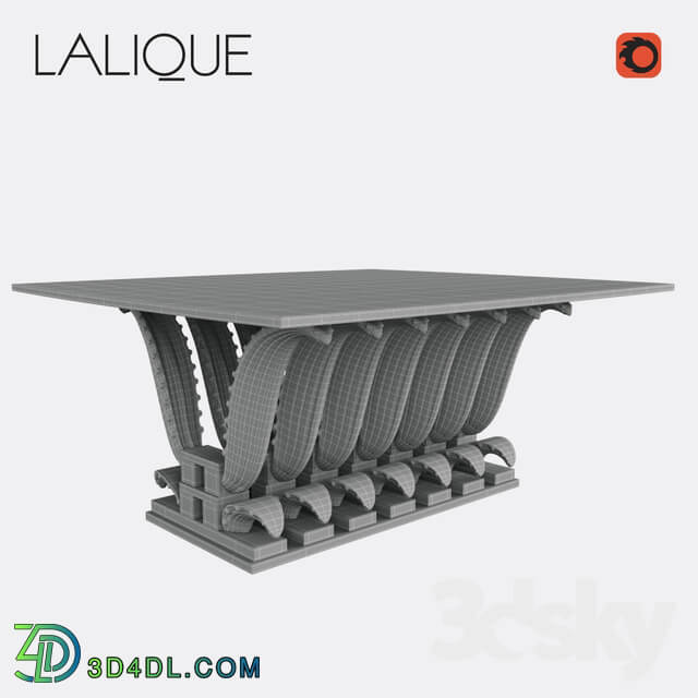 Lalique Cactus rectangular table
