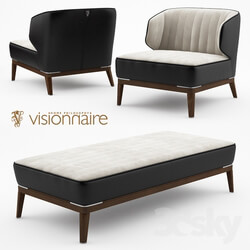 Blondie leather armchair and bench Visionnaire Home Philosophy 