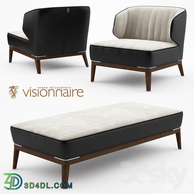 Blondie leather armchair and bench Visionnaire Home Philosophy