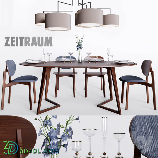 Table Chair Zeitraum Twist Oval Table Zenso chair Noon 5 lamp