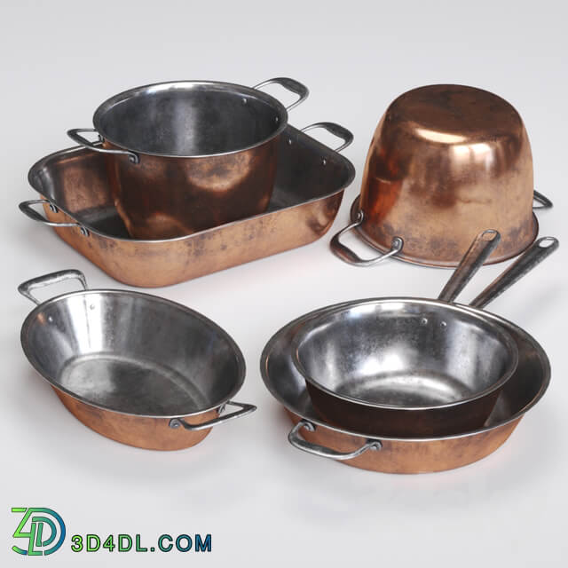 Tableware Copper Cookwares Set