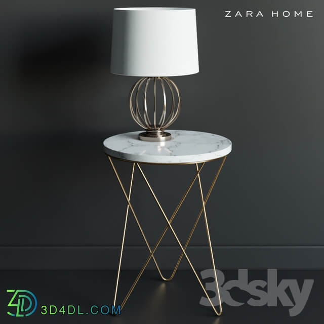 Coffee table and lamp ZARA home