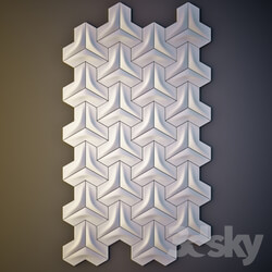 Gypsum wall panel 3D 