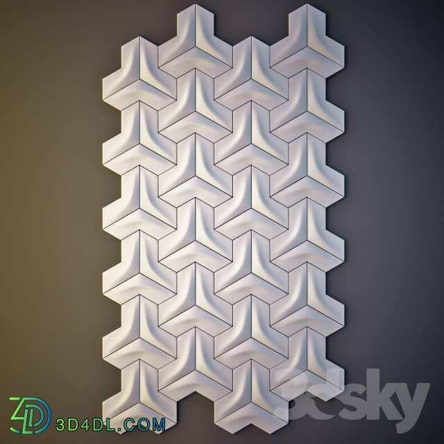 Gypsum wall panel 3D