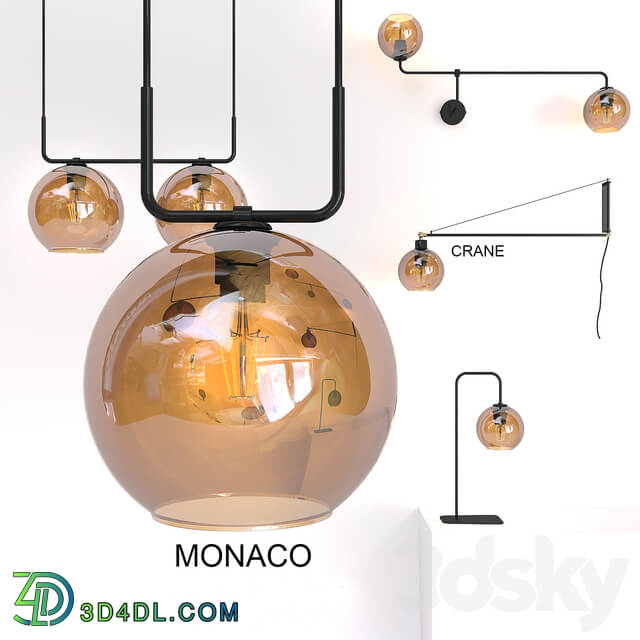 Nowodvorski Monaco and Crane Pendant light 3D Models