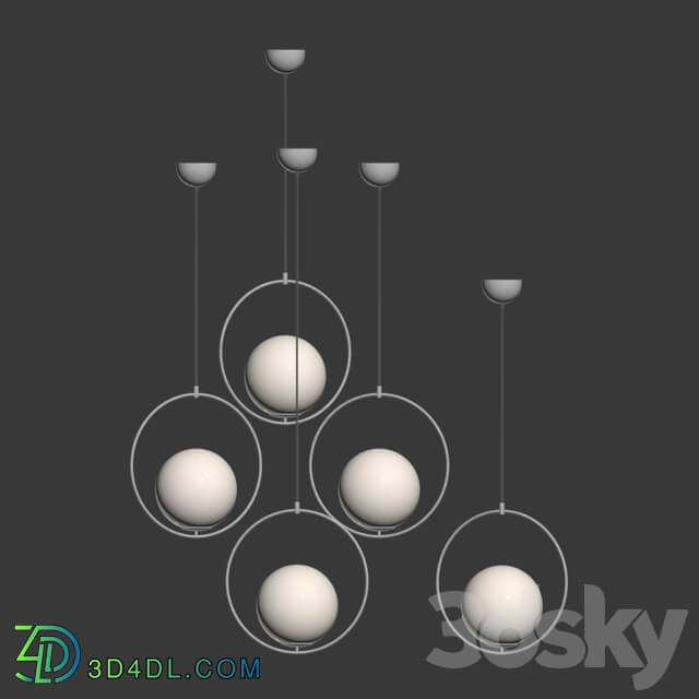 Suspension Pendant light Brass PL372 Pendant light 3D Models