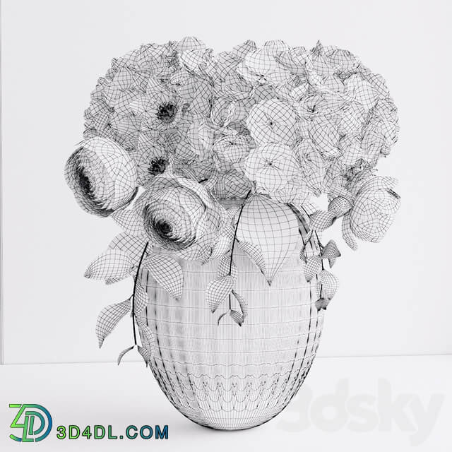 Bouquet of flowers 6 3D Models