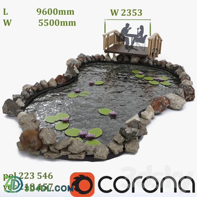 Garden Pond 3D Models