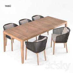 Table Chair Tribu Mood armchair table 