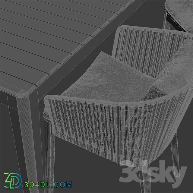 Table Chair Tribu Mood armchair table