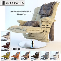 Armchair Woodnotes K CHAIR WITH ARMRESTS 