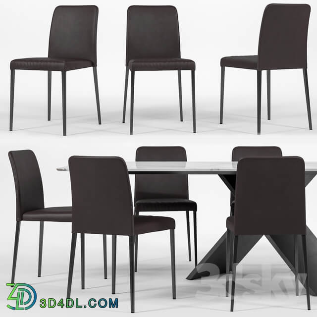 Table Chair Bonaldo Deli chair Ax table