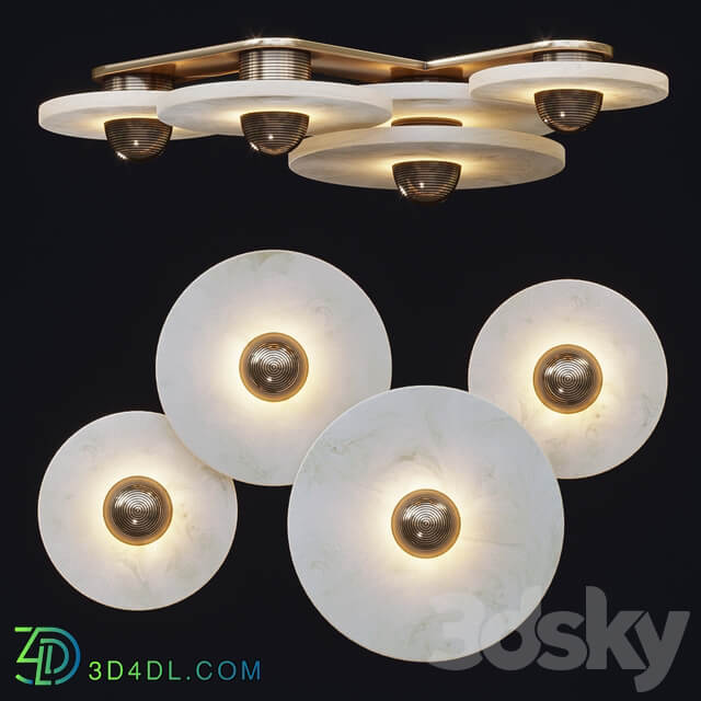 Apparatus Median 4 ceiling mount Ceiling lamp 3D Models