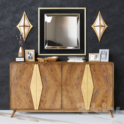 Sideboard Chest of drawer Currey Company Arren Credenza 